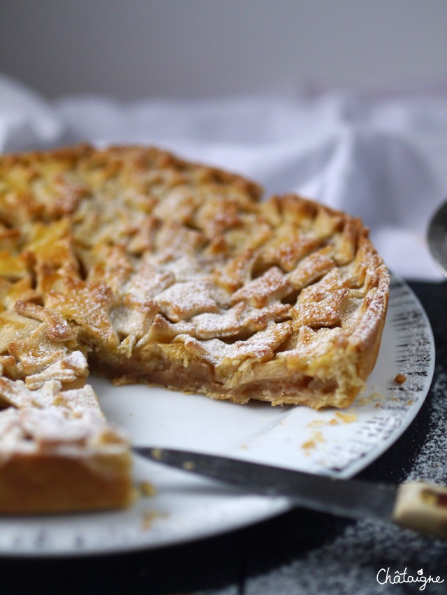 tarte aux pommes a la liqueur de chataigne